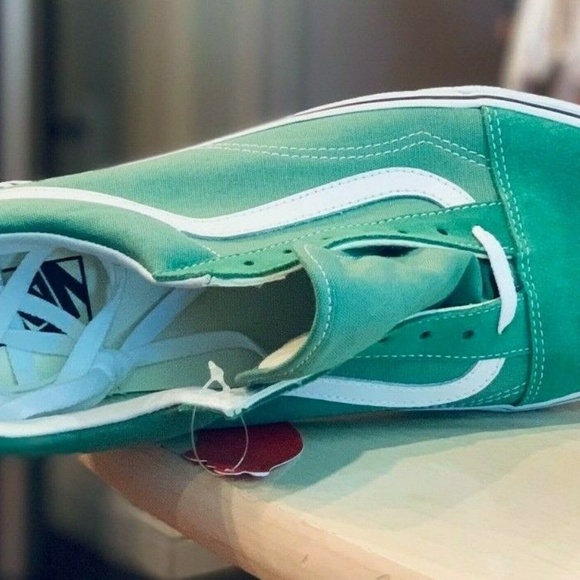 Vans OLD SKOOL Skate Shoes WOMENS Deep Grass Green - Picture 6 of 8